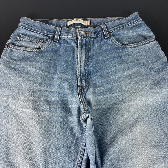 Y2K Levi's Jeans Mens 34x28* 560 Loose Tapered Blue Faded Cotton Denim Tag 34x30 - Picture 2 of 16